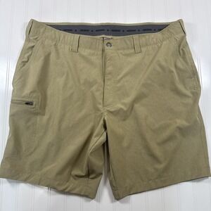 Ascend Cargo Shorts Men's Size 42 Khaki Golf Preppy Summer Hiking Zip Pocket